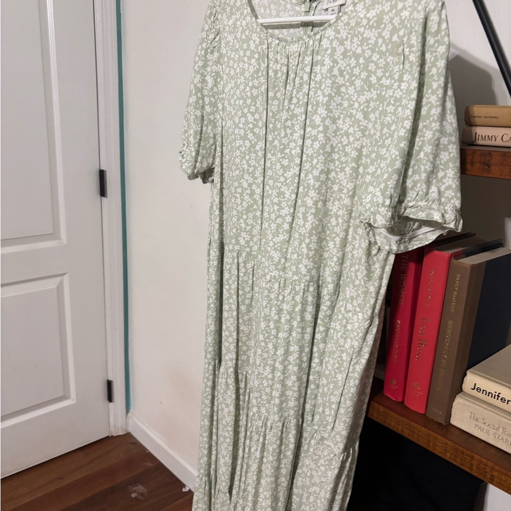 Floral Green Maxi Dress